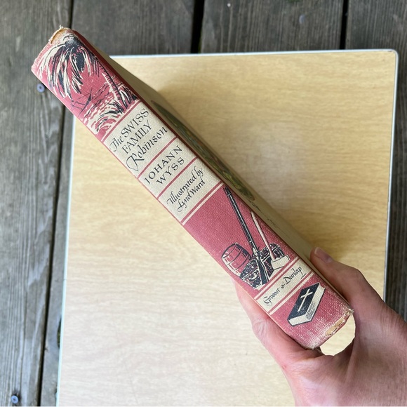 The Swiss Family Robinson Vintage 1949 Hardcover Book By Johann Wyss - Picture 2 of 13